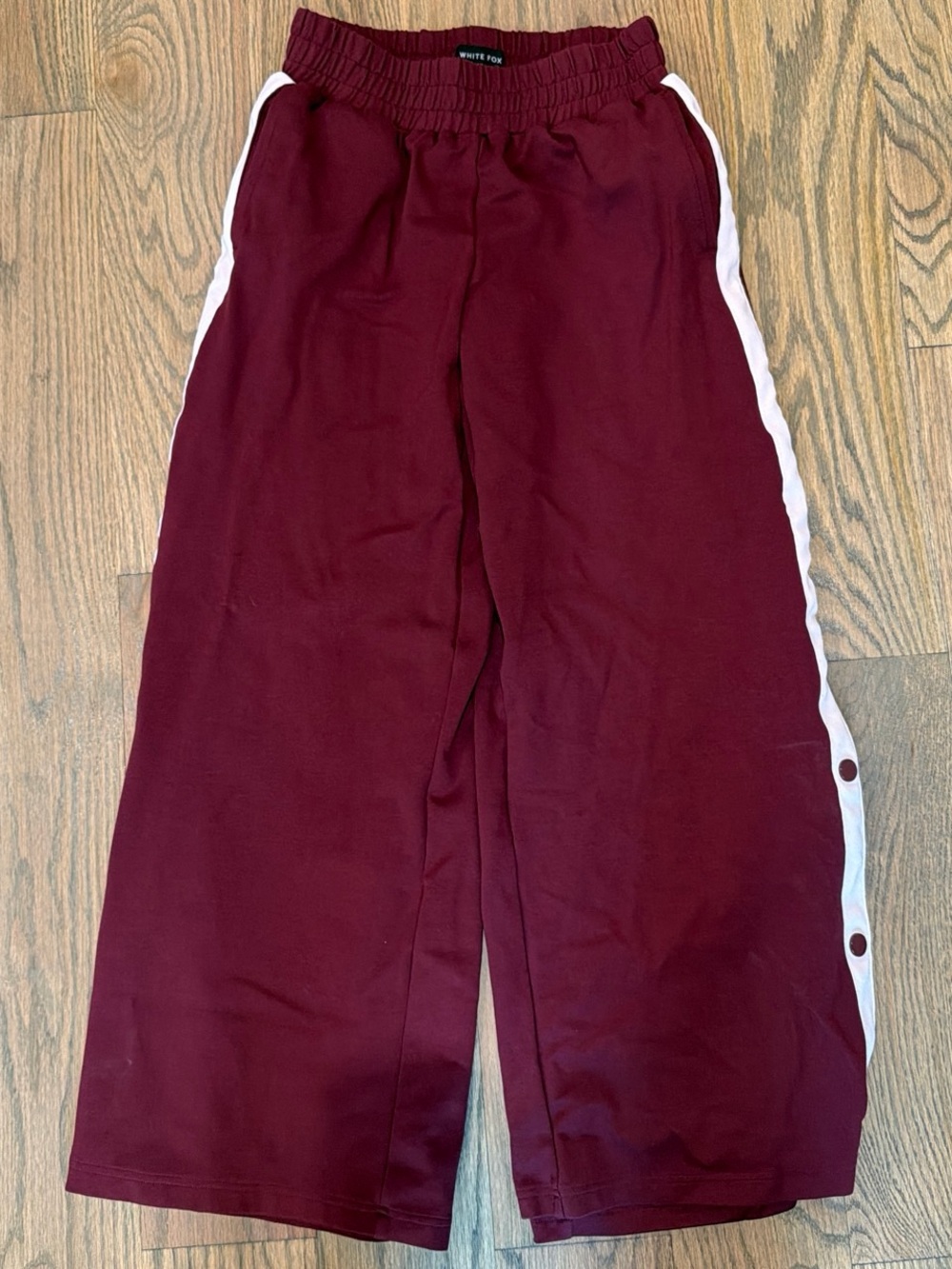 Our Bridges Burned Wide Leg Pants Burgundy (WHITEFOX)